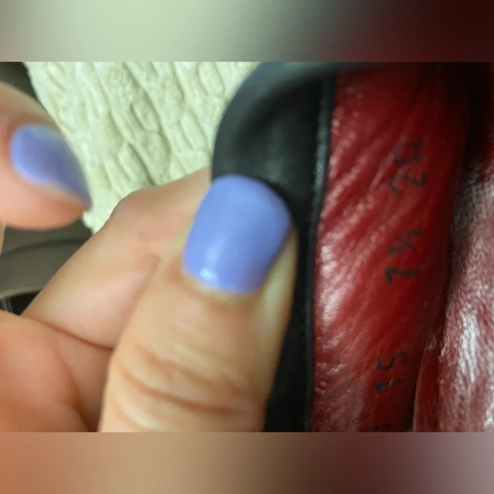 Salvatore Ferragamo Sport Black leather  ballerina Loafers men’s women’s 7.5 - Picture 10 of 15